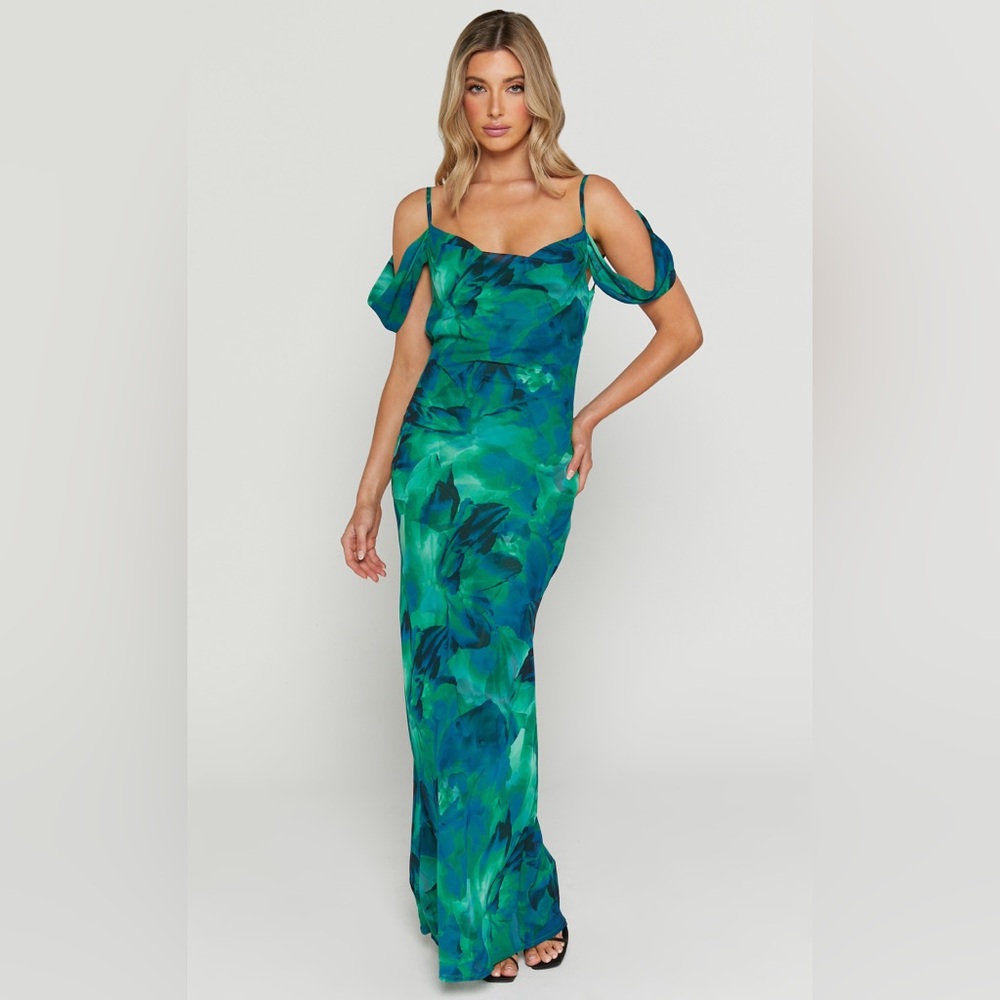 RUNAWAY THE LABEL - LITSA MIDI DRESS IN CALISTA GREEN